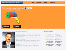 Tablet Screenshot of jordonconstruction.com
